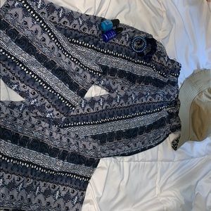 blue hippy flare pants 🌎